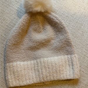 Cozy Cream Pom-Pom Beanie